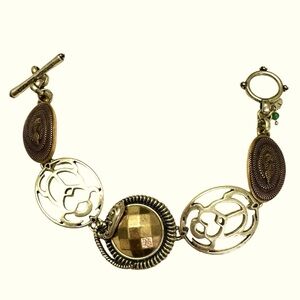 Lucky Brand Snake Serpent Charm bracelets w Signed toggle